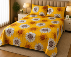 DZ-1025 PREMIUM COTTON KING BEDSHEET 3 PCS