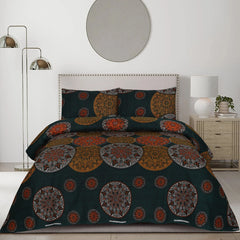 ROMA GREEN VERCASHE PREMIUM COTTON KING BEDSHEET 3 PCS