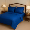 8 Pcs Comforter Set NAVY SATIN STRIPE ( light weight filling )