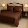8 Pcs Comforter Set  CHOCO SATIN STRIPE light weight filling )
