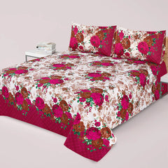 CLASSIC RED PRINTED PURE COTTON BEDSHEET ASH-4007