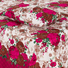 CLASSIC RED PRINTED PURE COTTON BEDSHEET ASH-4007