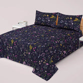 CLASSIC GRAY PRINTED PURE COTTON BEDSHEET ASH-4007
