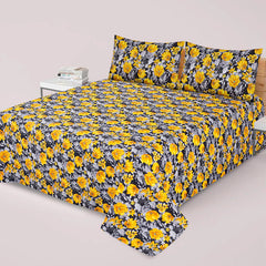 DZ-1046 PREMIUM COTTON KING BEDSHEET 3 PCS