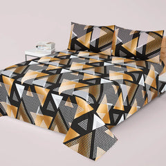 DZ-1047 PREMIUM COTTON KING BEDSHEET 3 PCS