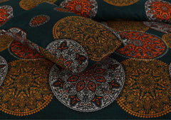 ROMA GREEN VERCASHE PREMIUM COTTON KING BEDSHEET 3 PCS