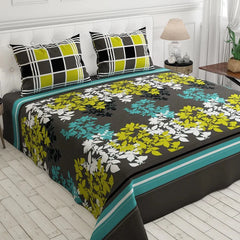 GREENDY LEAF COTTON BEDSHEET 3 PCS