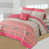 Pink S.G Double Bed 6 pc Winter Razai Set (Heavy Filling) DZ-37