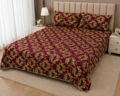 PRINTED PURE COTTON BEDSHEET ASH-5105