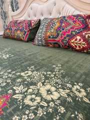 RED BADAR COTTON KING BEDSHEET 3 PCS