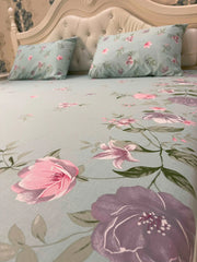 S.G WHITE COTTON KING BEDSHEET 3 PCS