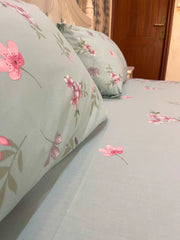 S.G WHITE COTTON KING BEDSHEET 3 PCS
