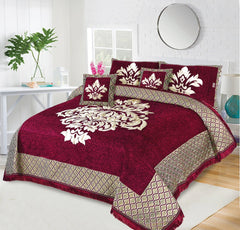 Velvet Bridal Bedsheet Set-5 Pcs Nishat-6599