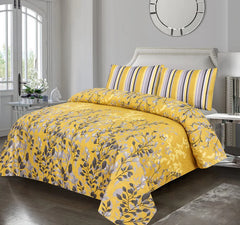 YELLOW TEENI COTTON BEDSHEET 3 PCS