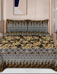 LEAFY SERENADE PREMIUM COTTON KING BEDSHEET 3 PCS