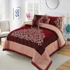 Velvet Bridal Bedsheet Set-5 Pcs Nishat-6575