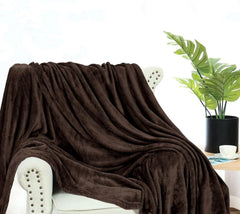 Luxury Plush Fleece Blanket-king-DS-BROWN
