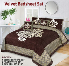 Velvet Bridal Bedsheet Set-5 Pcs Nishat-6583