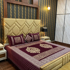 Velvet Bridal Bedsheet Set-4 Pcs Nishat-6593