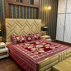 Velvet Bridal Bedsheet Set-4 Pcs Nishat-6586