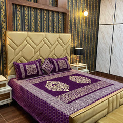 Velvet Bridal Bedsheet Set-4 Pcs Nishat-6600