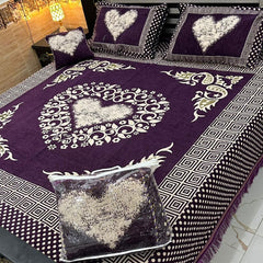 Velvet Bridal Bedsheet Set-4 Pcs Nishat-6602