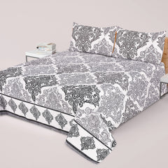 DZ-X16 PANEL PREMIUM COTTON KING BEDSHEET 3 PCS