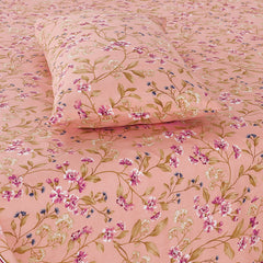 PINK PREMIUM COTTON KING BEDSHEET 3 PCS