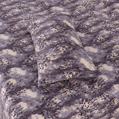 BLUFERY PRINTED PURE COTTON BEDSHEET ASH-4007