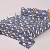 DZ-1025 PREMIUM COTTON KING BEDSHEET 3 PCS
