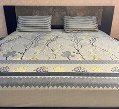 CEMENT COTTON KING BEDSHEET 3 PCS