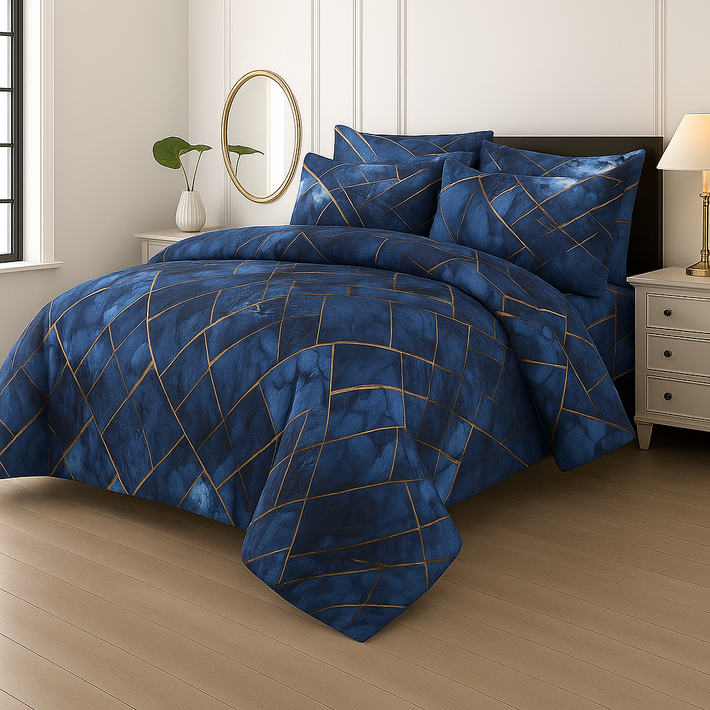 7 Pcs Comforter Set DZ-117 ( light weight filling )