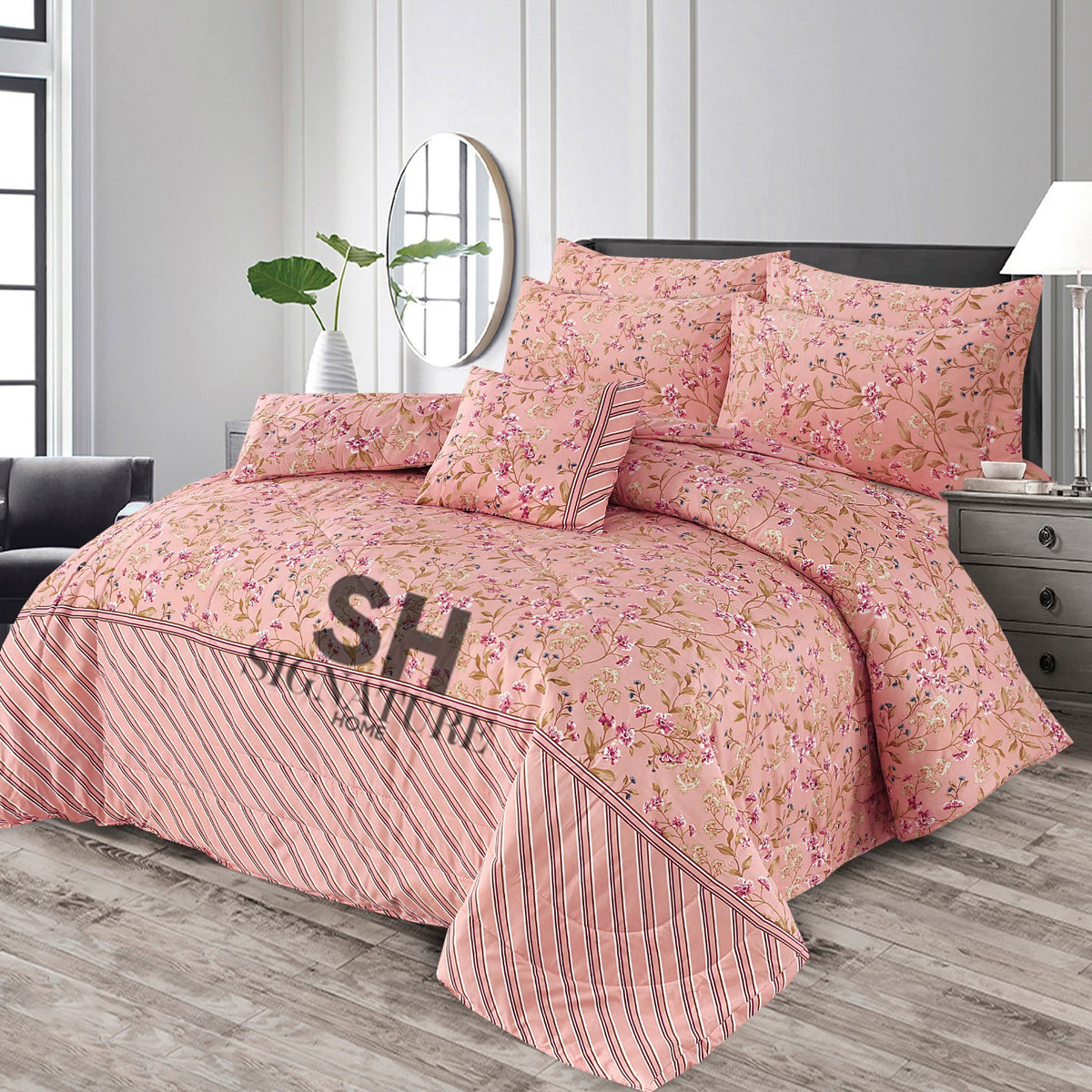 7 Pcs Comforter Set DZ-91 ( light weight filling )