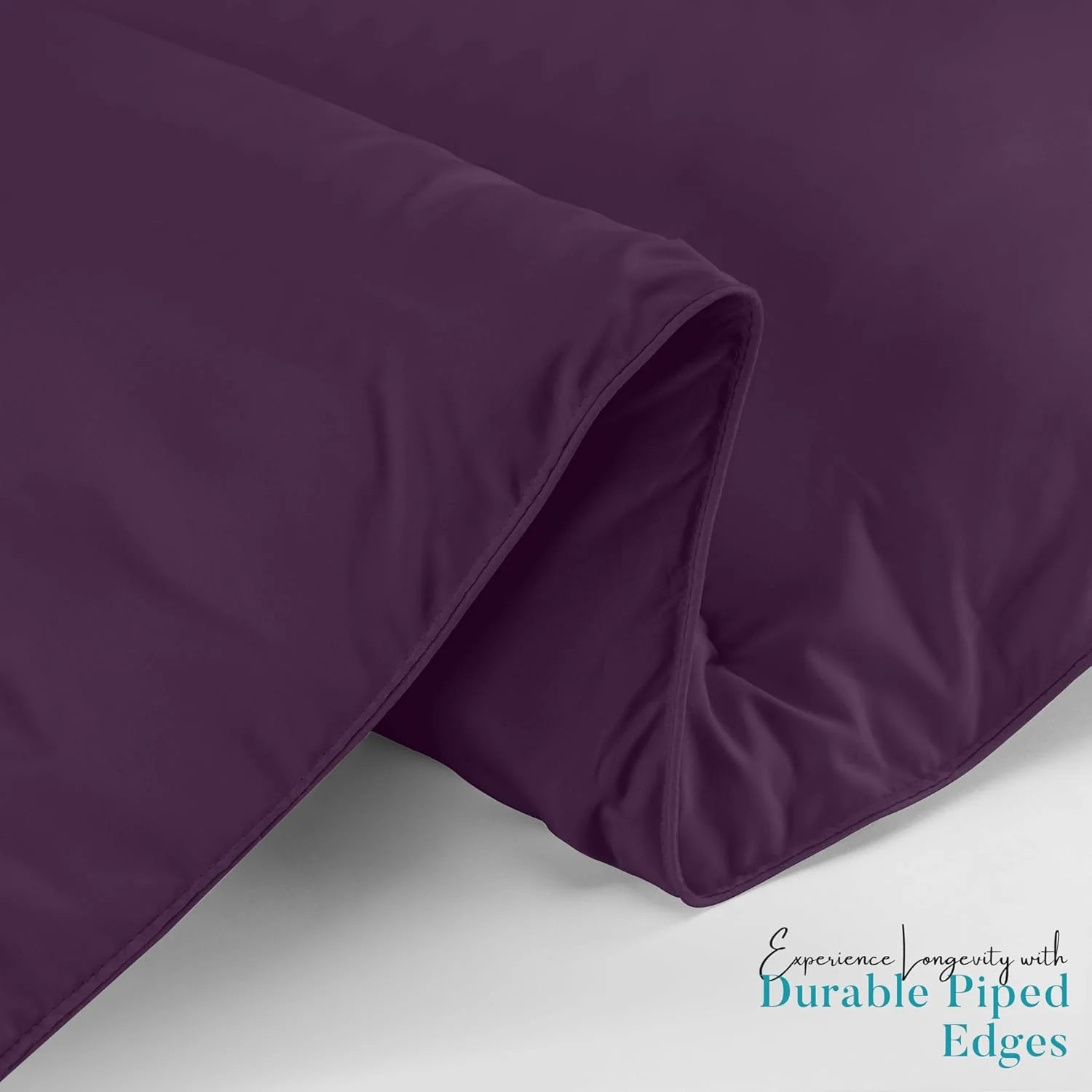 Soft Plum Quilted Comforter with Corner Tabs