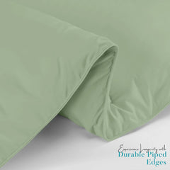 Soft Saga Green Quilted Comforter with Corner Tabs