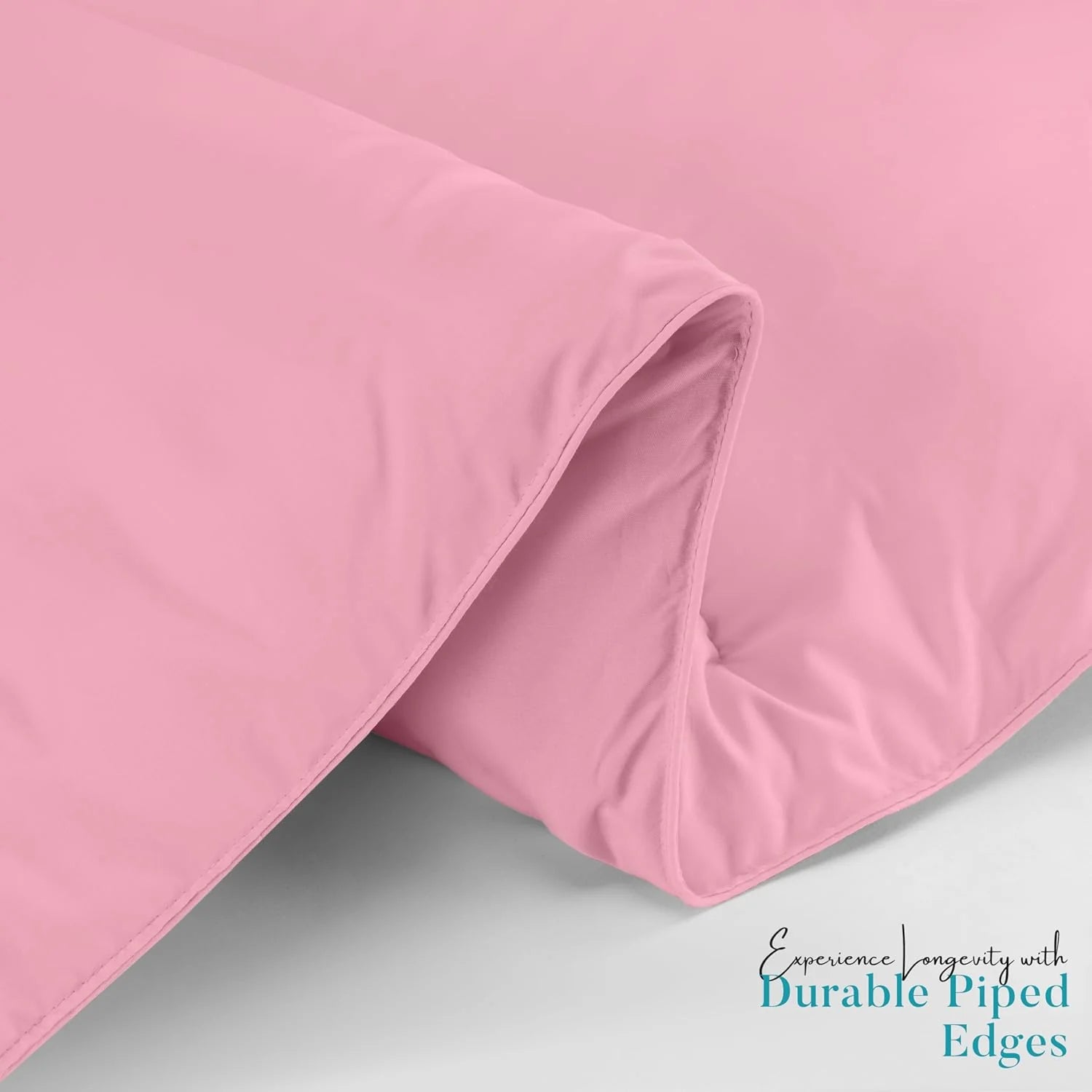 Soft Pink Quilted Comforter with Corner Tabs