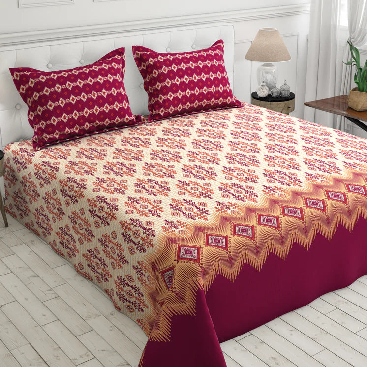 Double Bed 6 pc Winter Razai Set (Heavy Filling) DZ-26