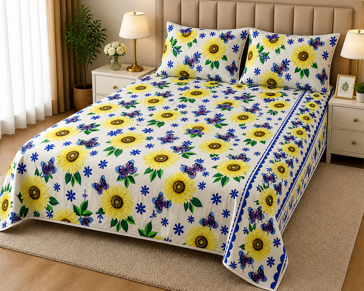 XARA PREMIUM COTTON KING BEDSHEET 3 PCS