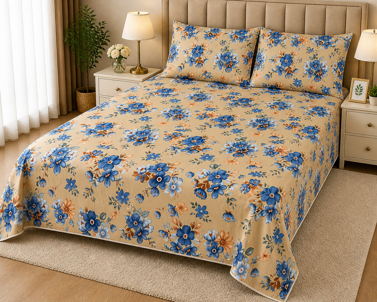 ROYAL PURE 99  PREMIUM COTTON KING BEDSHEET 3 PCS