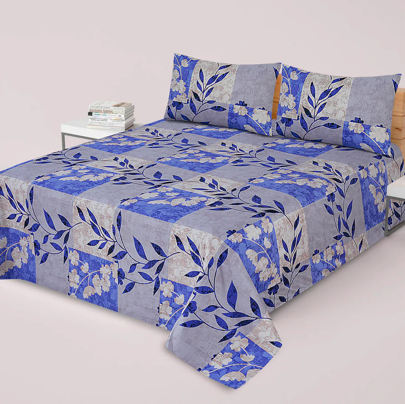 MICR-06 PREMIUM COTTON KING BEDSHEET 3 PCS