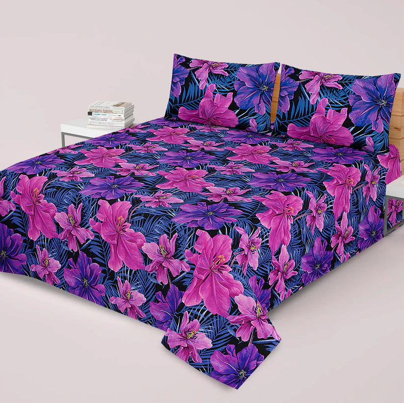 MICR-09 PREMIUM COTTON KING BEDSHEET 3 PCS