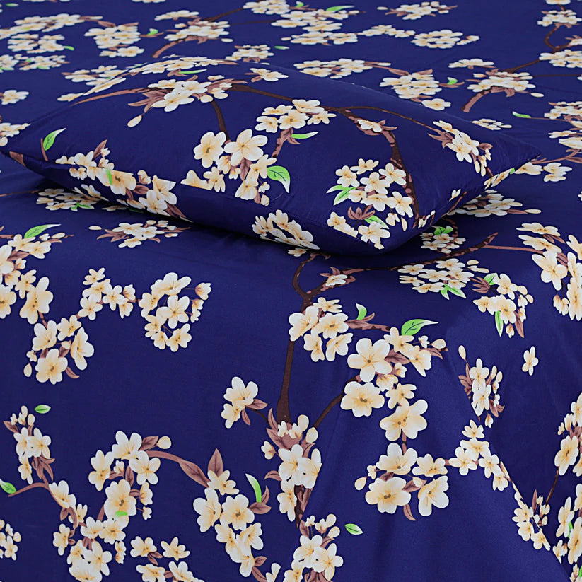 DZ-1045 PREMIUM COTTON KING BEDSHEET 3 PCS