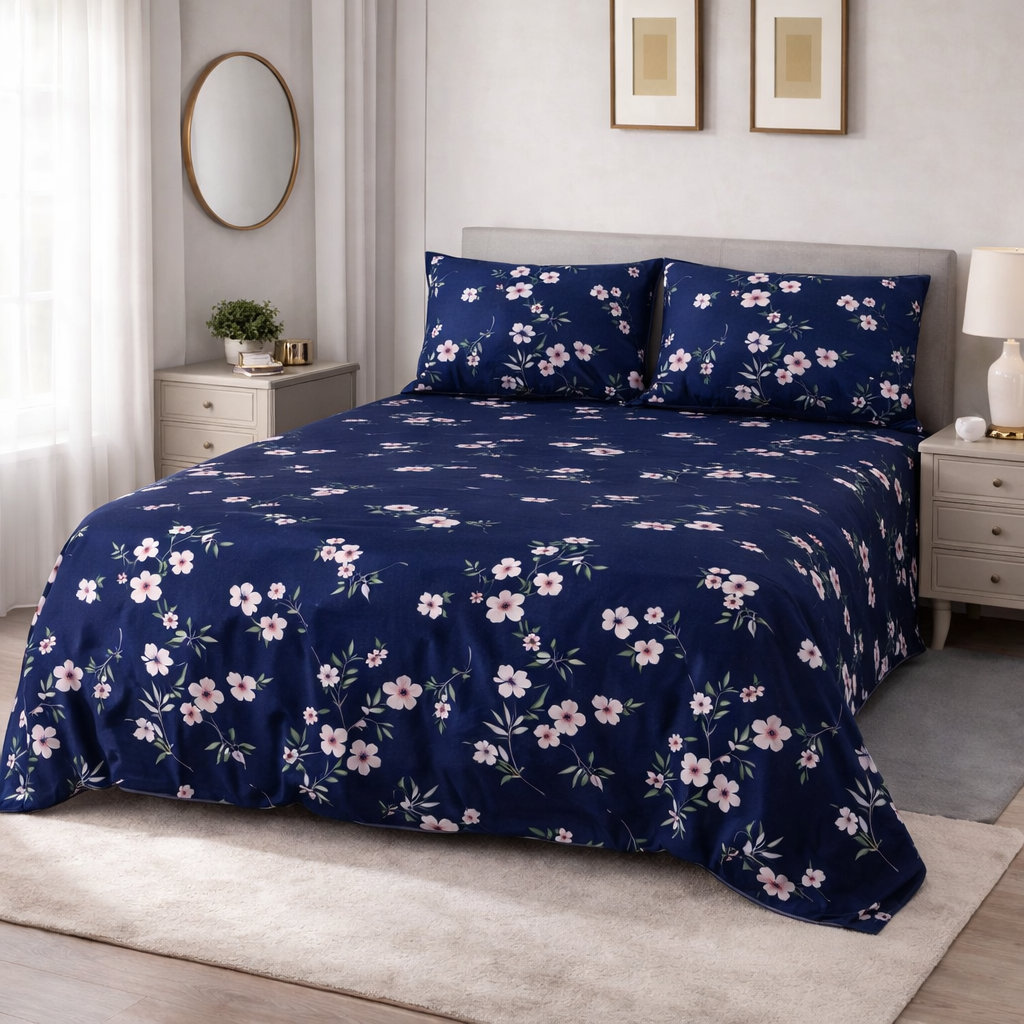 YORN BLUIN PREMIUM COTTON KING BEDSHEET 3 PCS
