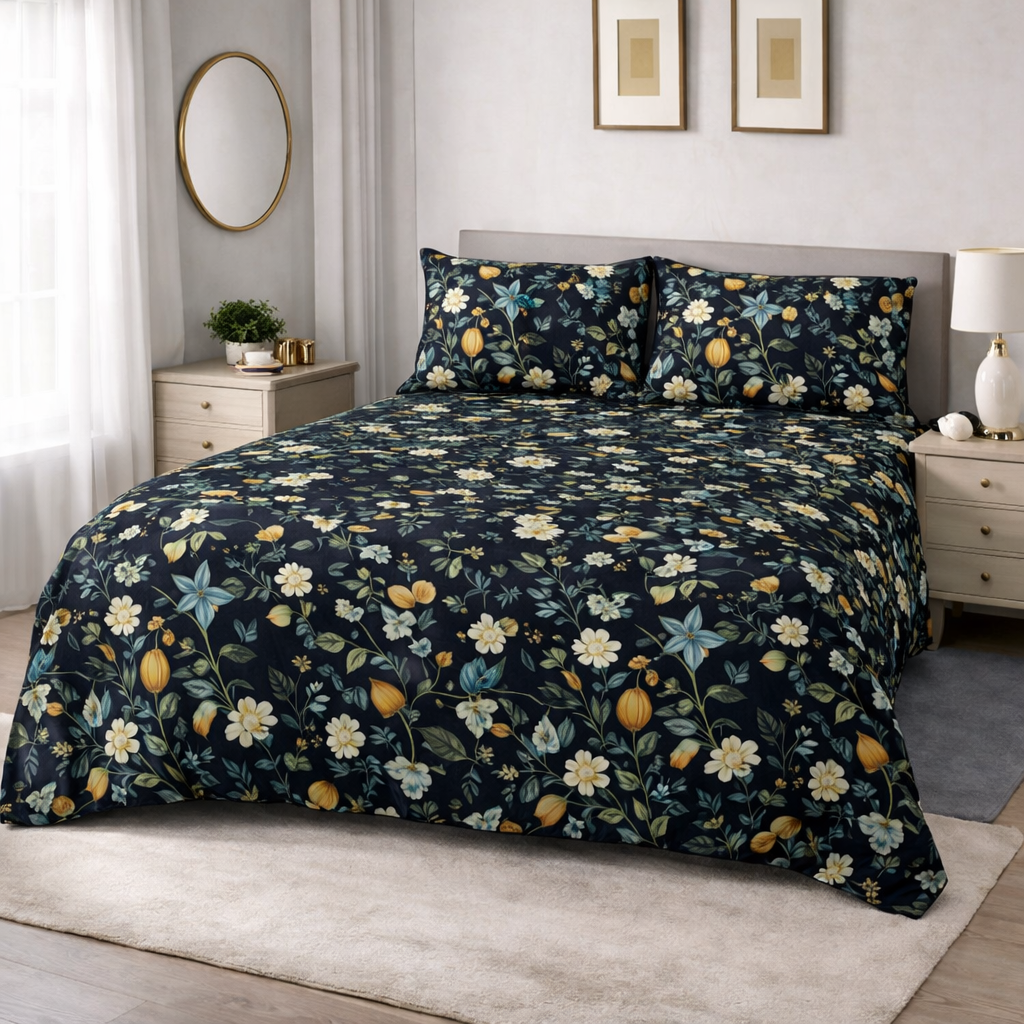 ROMA- PREMIUM COTTON KING BEDSHEET 3 PCS
