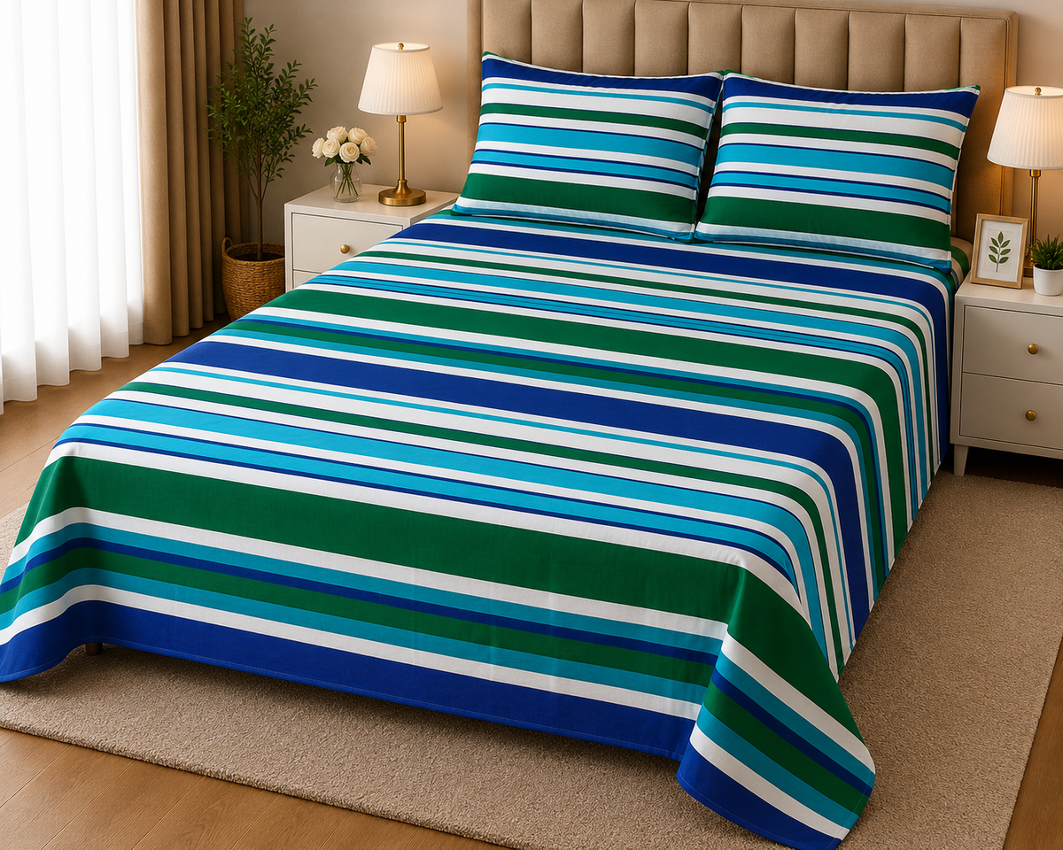 JUKE PREMIUM PURE COTTON KING BEDSHEET 3 PCS