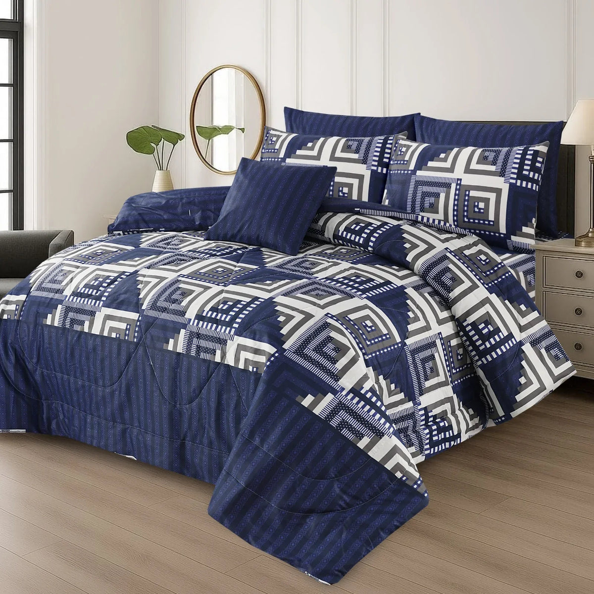 7 Pcs Comforter Set DZ-53 ( light weight filling )