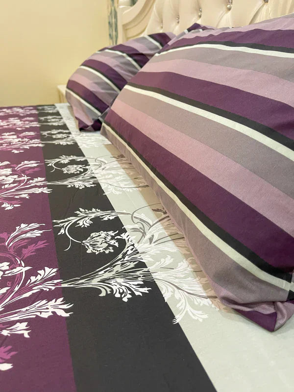 BADAR DZ COTTON KING BEDSHEET 3 PCS