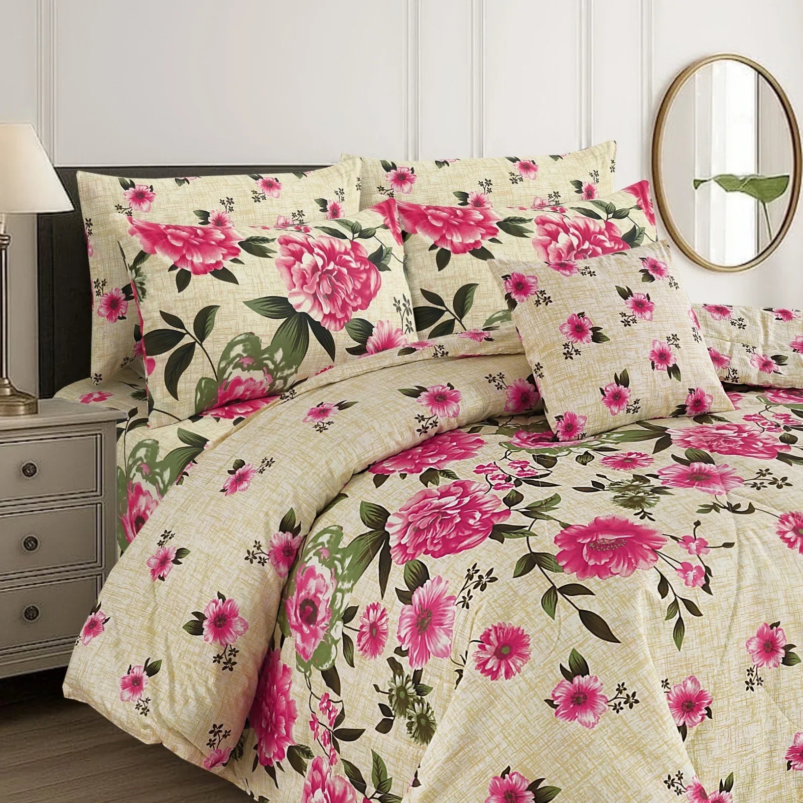 7 Pcs Comforter Set Nishat-1021 (Light Filling)