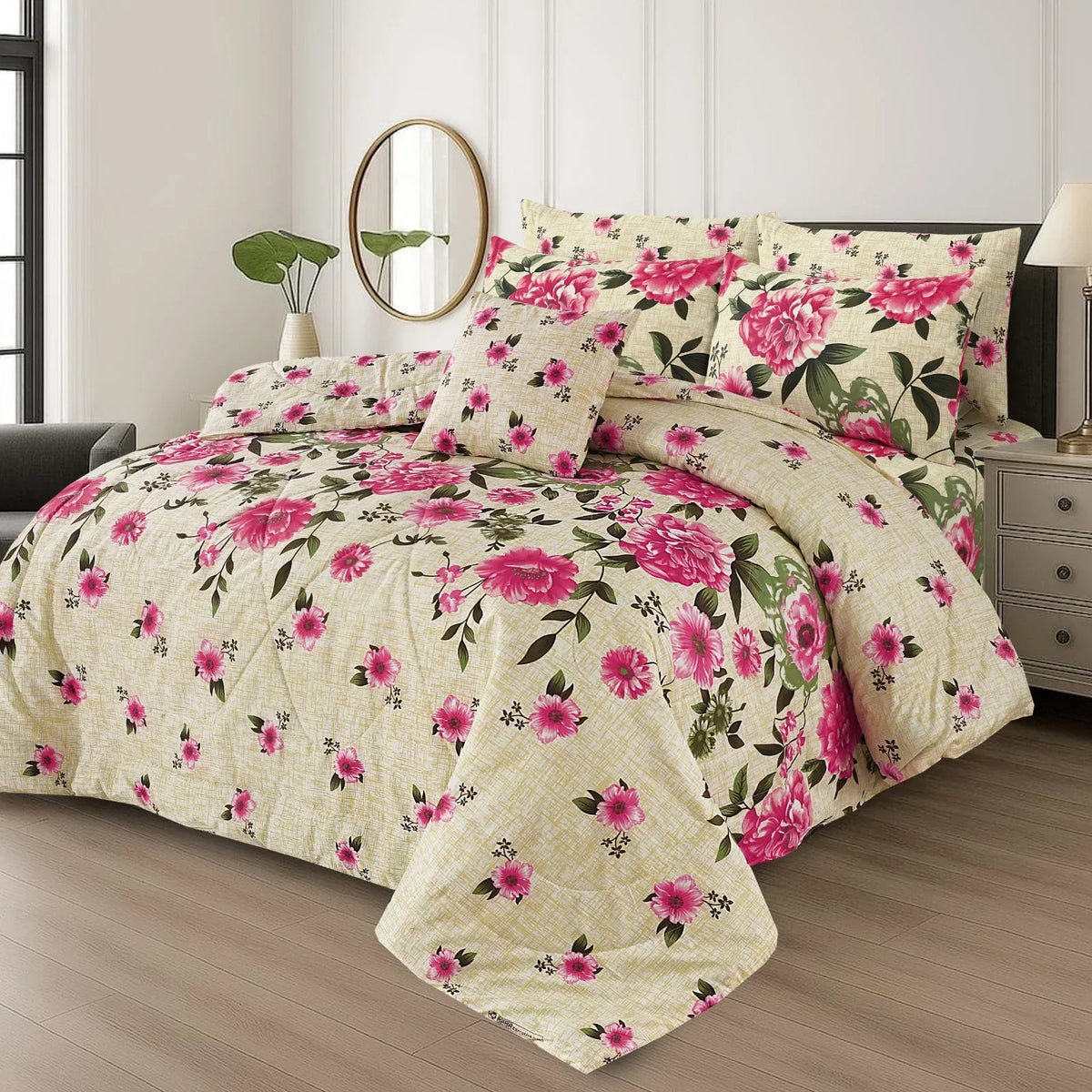 7 Pcs Comforter Set Nishat-1021 (Light Filling)