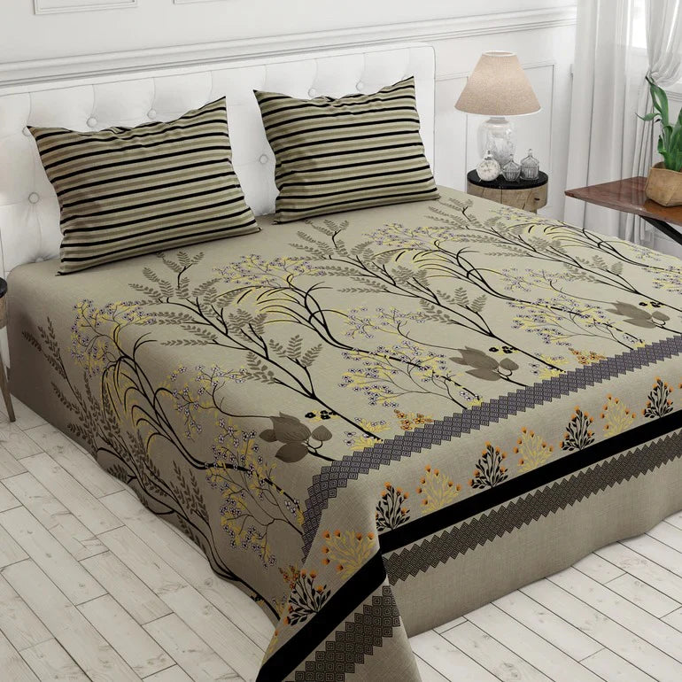CMNT- PREMIUM COTTON KING BEDSHEET 3 PCS